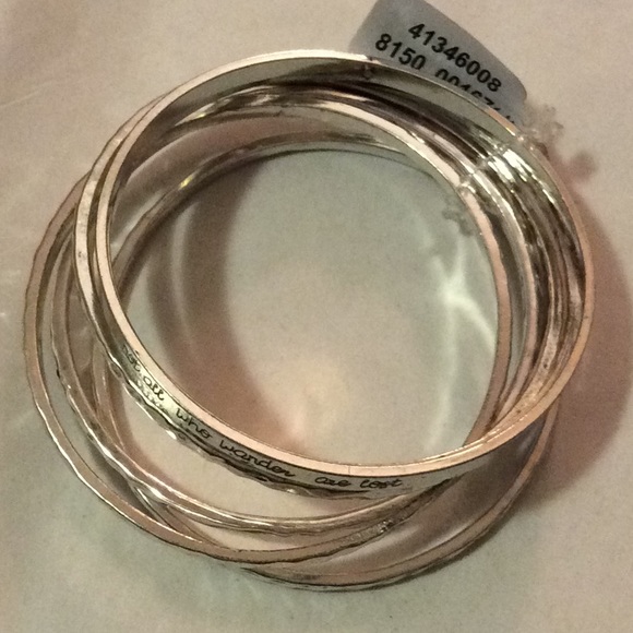 Free People Silver Scripted Bangles🌷 - Picture 3 of 4